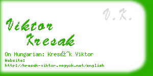 viktor kresak business card